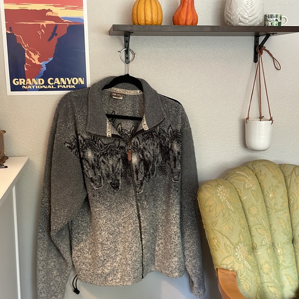 Vintage oversized horse sweater.